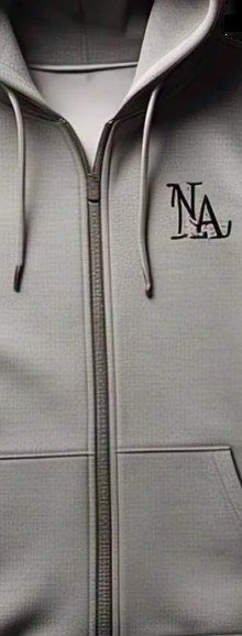 Close-up of a full-length front zip running through a fleece placket